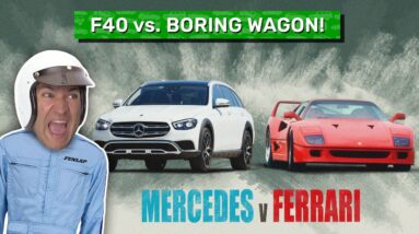 I Raced a Ferrari F40 Against My Boring Mercedes E450 Wagon